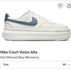 Nike Court Vision Alta Women’s Size 8